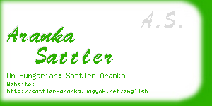 aranka sattler business card